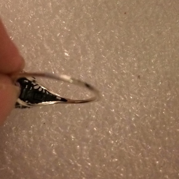 Art Deco 925 amethyst ring - Picture 4 of 7